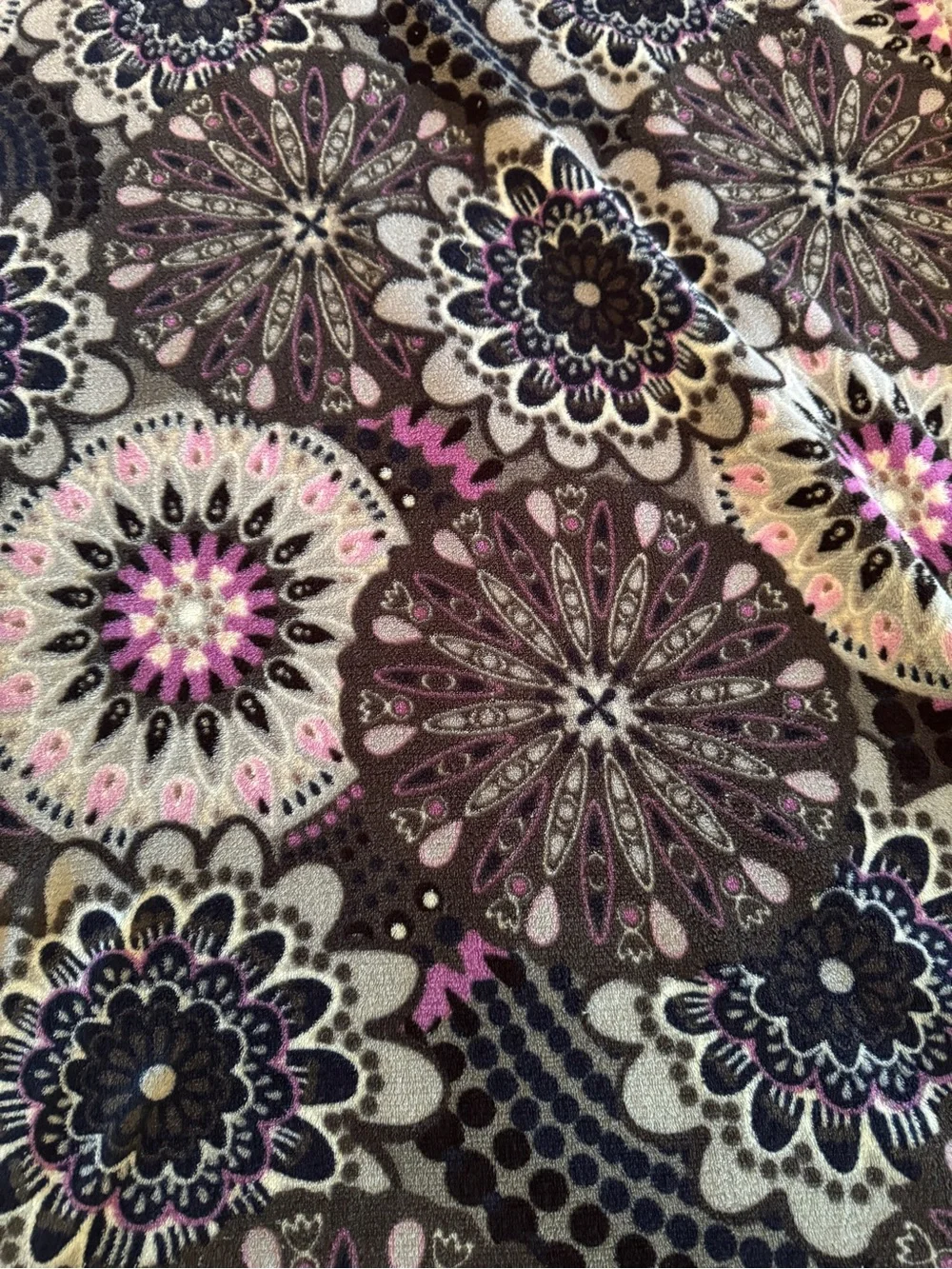 Vera Bradley Fleece Travel Blanket retired pattern Mimosa Medallion‎